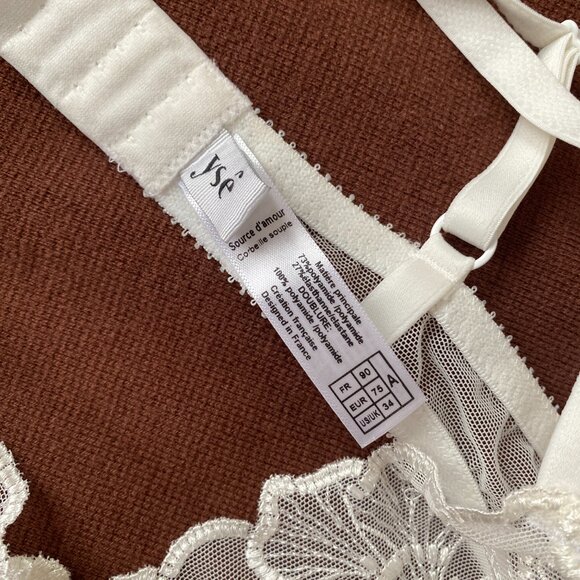 Ysé Source d'amour Half-cup bra Ivory 34A- Made in France - Picture 6 of 7